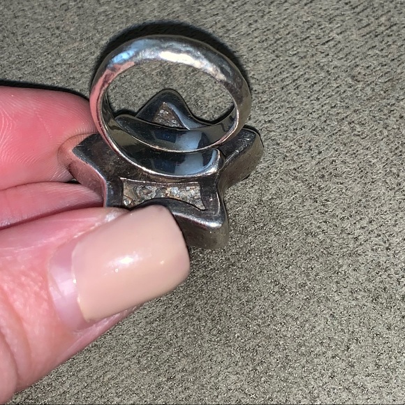 Druzy stone star ring Adjustable hand crafted - Picture 6 of 6